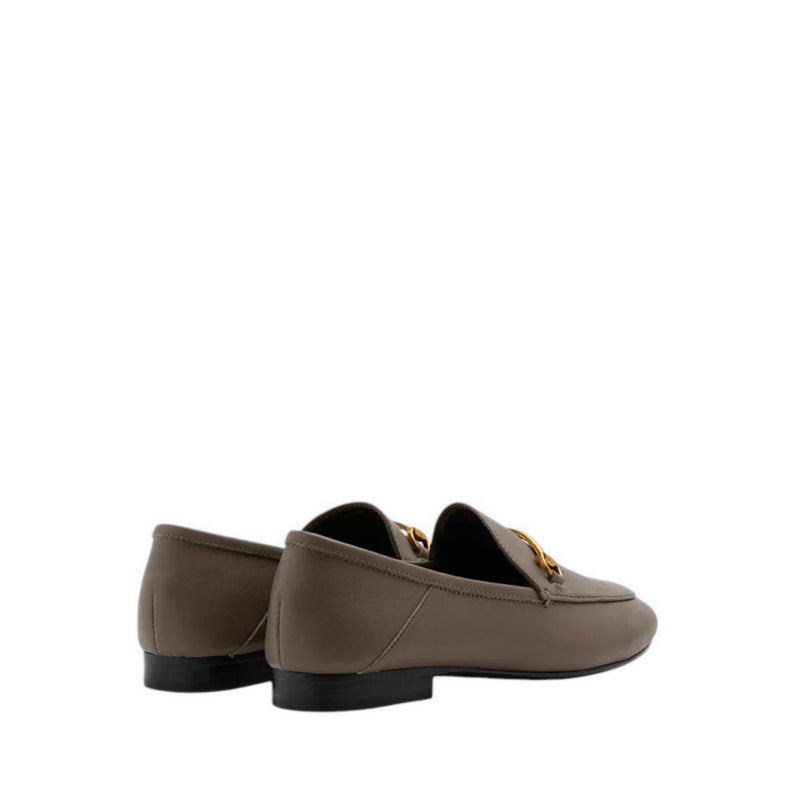 Isabeau Metal Buckle Loafers - Khaki