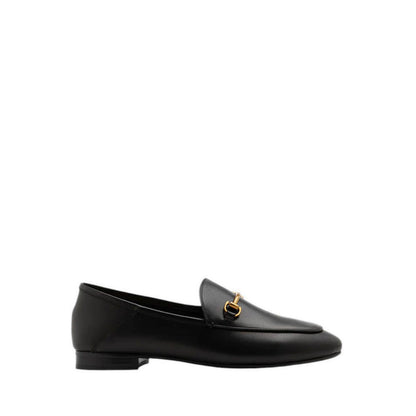 Isabeau Metal Buckle Loafers - Black