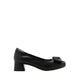 Itzel Love Embellished Bow Low Block Heels - Black