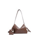 Pazzion Women's Ivana Lock Leather Bag - Brown