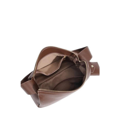 Pazzion Women's Ivana Lock Leather Bag - Brown