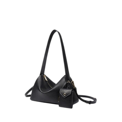 Pazzion Women's Ivana Lock Leather Bag - Black