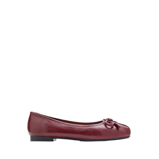 Janae Sculpted Bow Knot Flats - Maroon