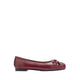 Janae Sculpted Bow Knot Flats - Maroon