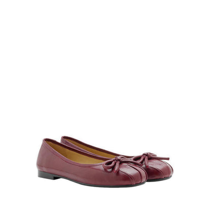 Janae Sculpted Bow Knot Flats - Maroon