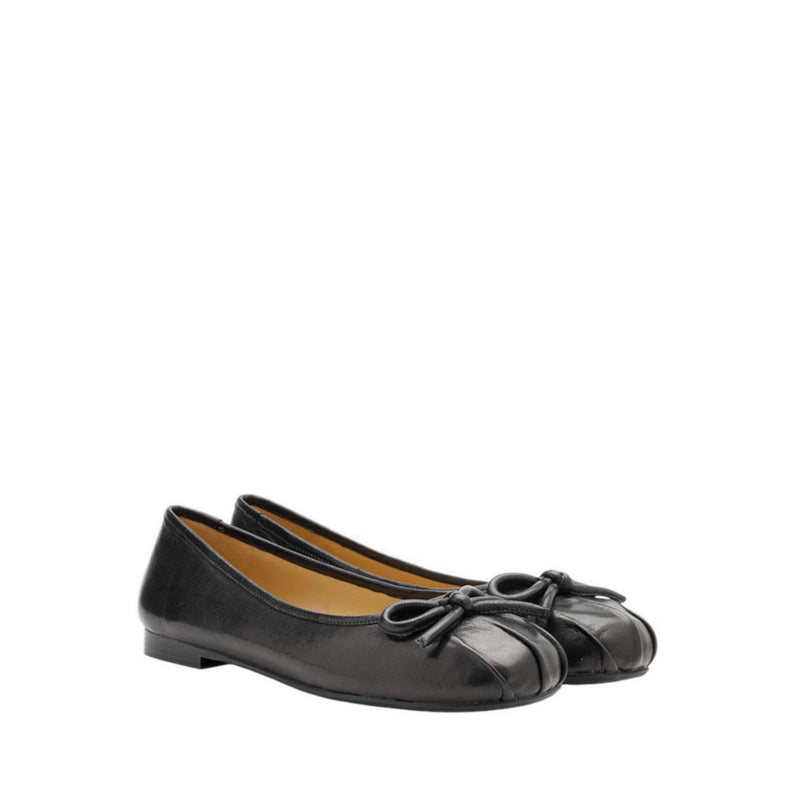 Janae Sculpted Bow Knot Flats - Black