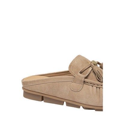 Pazzion Women's Jean Bow Suede Mules - Natural