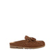Pazzion Women's Jean Bow Suede Mules - Brown