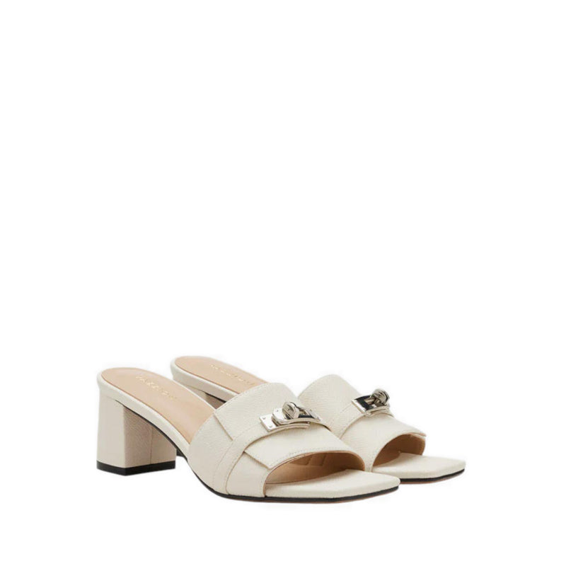 Lexley Twist Lock Accent Sandal Heels - Beige