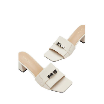 Lexley Twist Lock Accent Sandal Heels - Beige