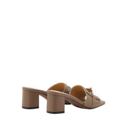 Lexley Twist Lock Accent Sandal Heels - Brown