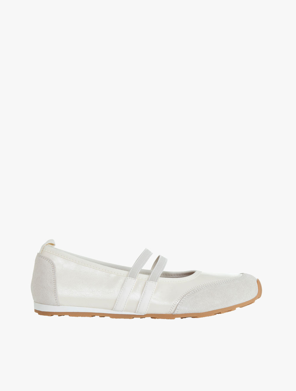 Pazzion Women's Liravelle Double-Strap Suede Mary Janes - White