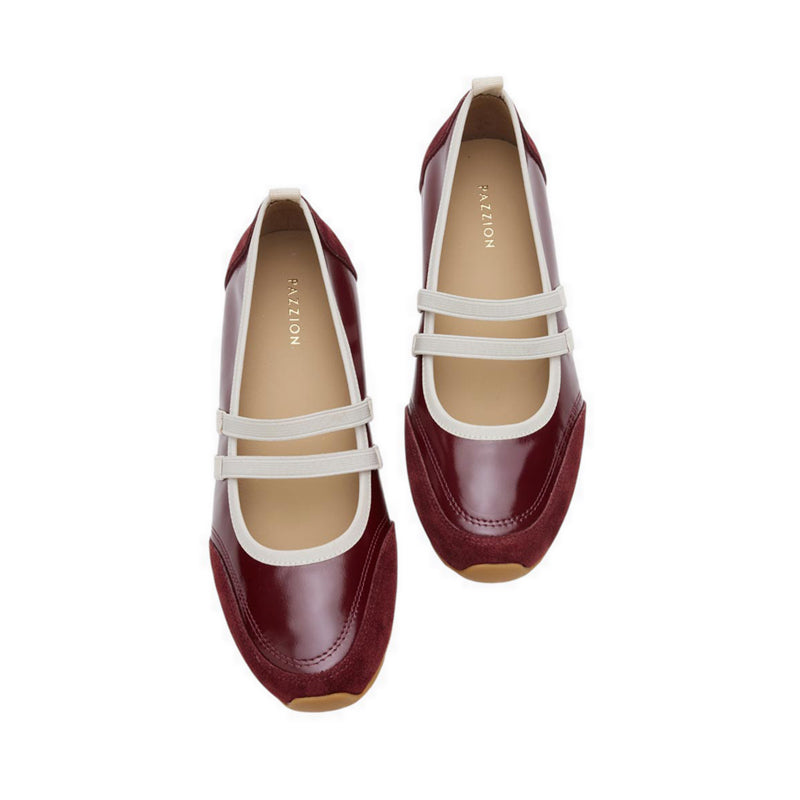 Women's Liravelle Double-Strap Suede Mary Janes - Maroon