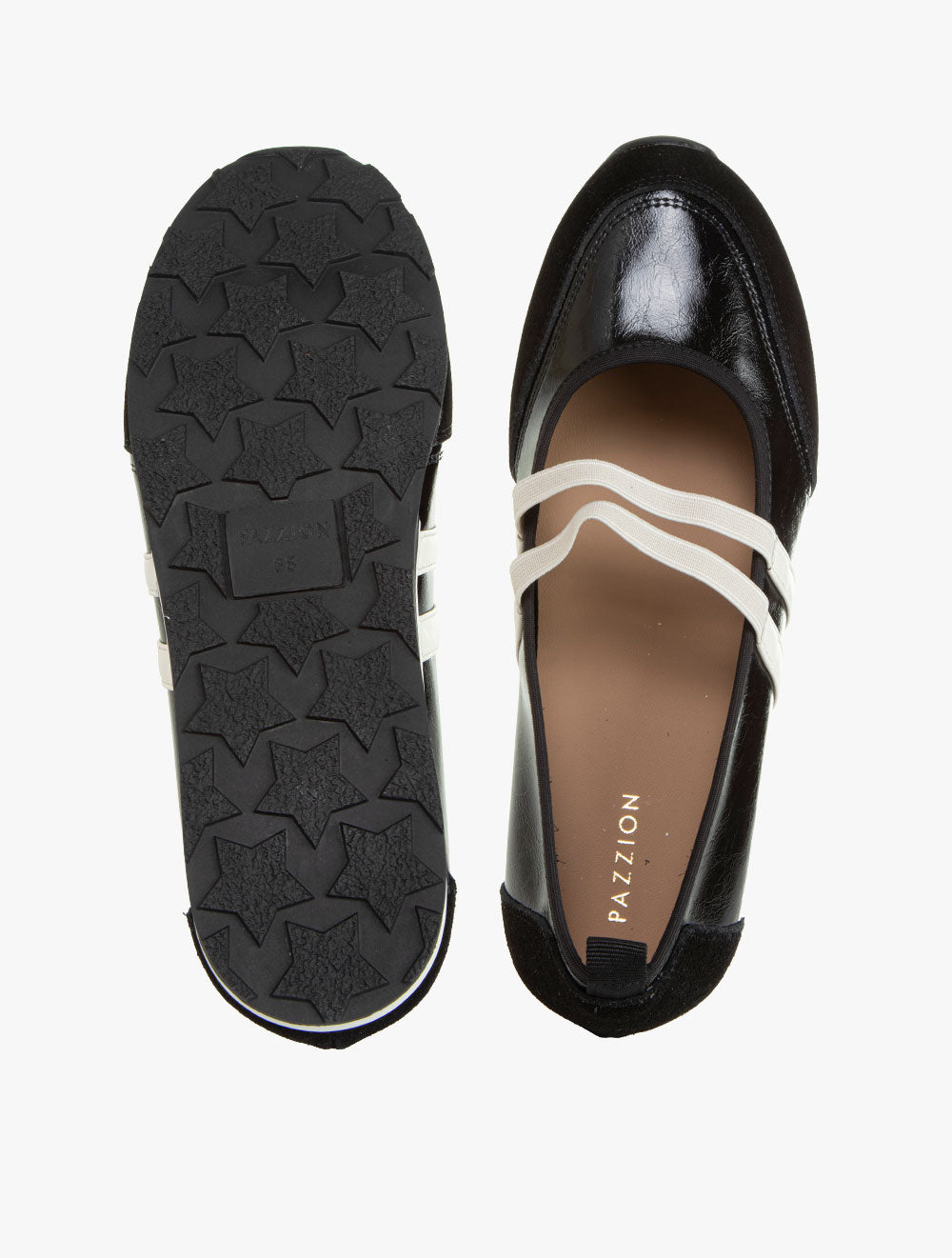 Pazzion Women's Liravelle Double-Strap Suede Mary Janes - Black