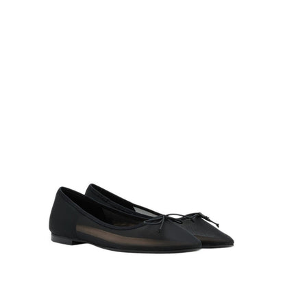 Pazzion Women's Lourdes Bow Mesh Flats - Black