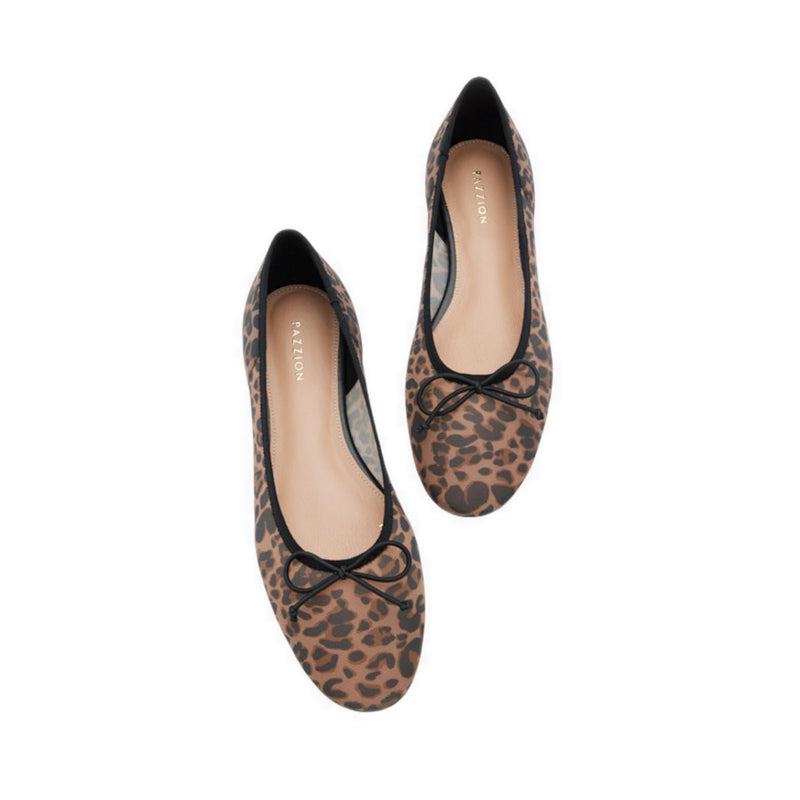 Pazzion Women's Lourdes Bow Mesh Flats - Brown