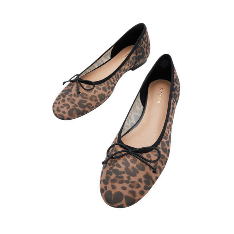 Pazzion Women's Lourdes Bow Mesh Flats - Brown