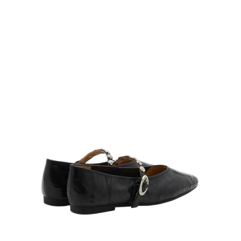 Pazzion Women's Lumi Coin-Studded Mary Janes - Black