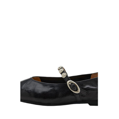 Pazzion Women's Lumi Coin-Studded Mary Janes - Black