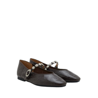 Pazzion Women's Lumi Coin-Studded Mary Janes - Brown