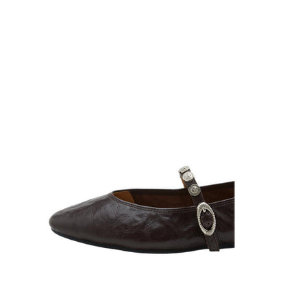 Pazzion Women's Lumi Coin-Studded Mary Janes - Brown