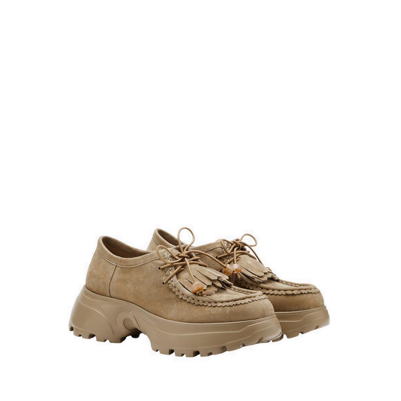 Women's Maeve Suede Fringed Loafers - Camel