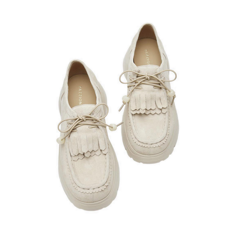 Women's Maeve Suede Fringed Loafers - Beige