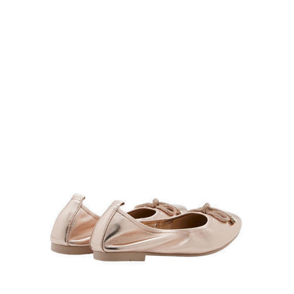 Pazzion Women's Mara Crystal Bow Ballerinas - Champagne