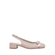 Pazzion Women's Margot Bow Low Leather Slingback Heels - Pink