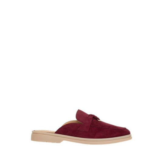 Mavis Suede Mules - Maroon