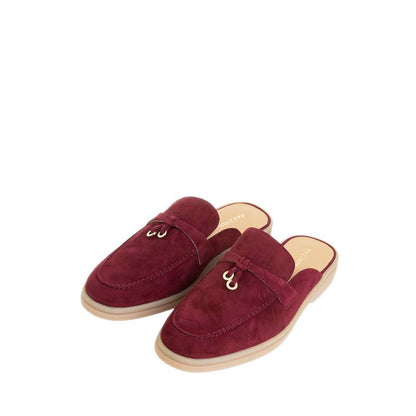 Mavis Suede Mules - Maroon