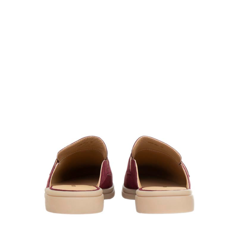 Mavis Suede Mules - Maroon