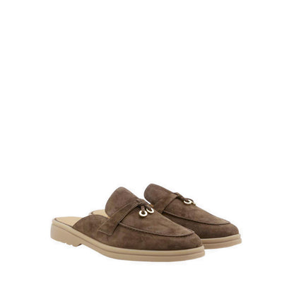 Mavis Suede Mules - Brown