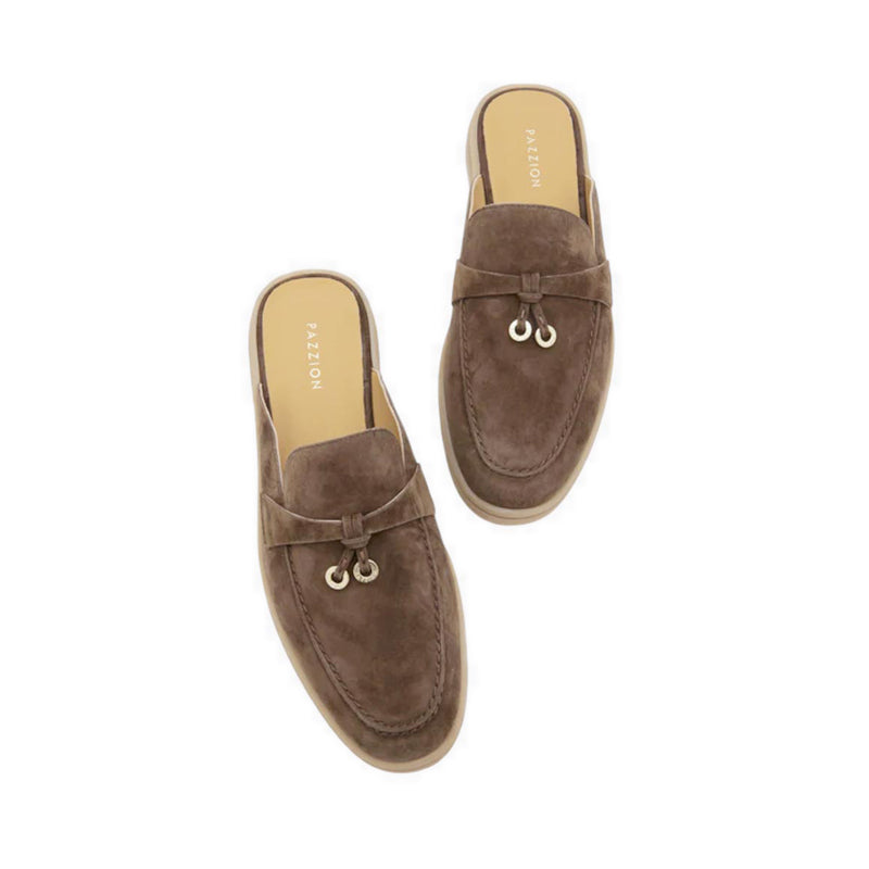 Mavis Suede Mules - Brown
