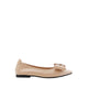 Melva Bow Pointed Toe Flats - Natural