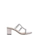 Miuccia Diamante Embellished Block Heel Sandals - Grey