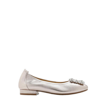 Oriole Embellished Buckle Ballet Flats - Gold