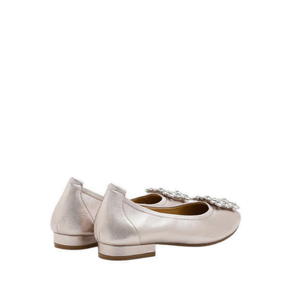 Oriole Embellished Buckle Ballet Flats - Gold