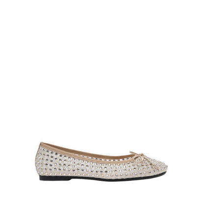Pazzion Women's Orlise Crystal Embellished Bow Flats - Gold