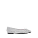Pazzion Women's Orlise Crystal Embellished Bow Flats - Silver