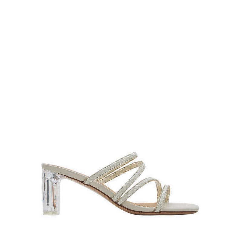 Pazzion Women's Phillis Braided Strap Sandal Heels - Beige