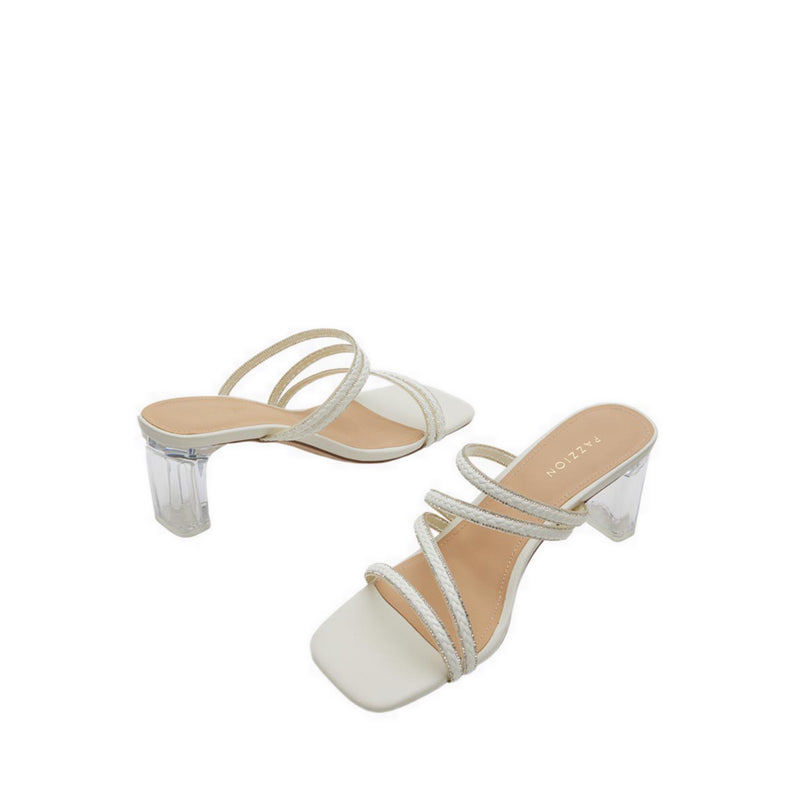 Pazzion Women's Phillis Braided Strap Sandal Heels - Beige