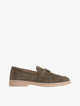 Pazzion Women's Phoenix Knot Detail Suede Loafers - Dark Green