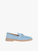 Phoenix Knot Detail Suede Loafers - Sky Blue