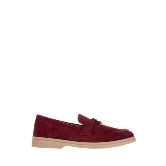 Phoenix Knot Detail Suede Loafers - Maroon