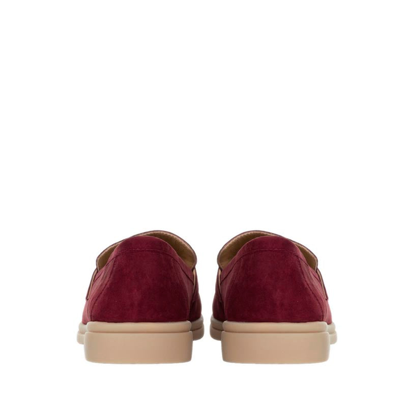 Phoenix Knot Detail Suede Loafers - Maroon