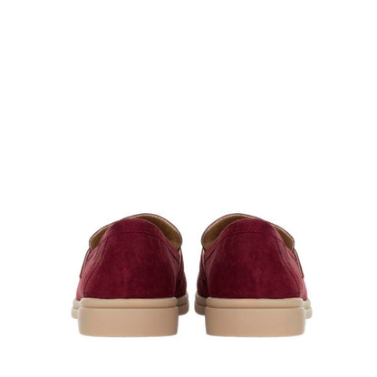 Phoenix Knot Detail Suede Loafers - Maroon