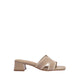 Pazzion Women's Marcella Suede Sandal Heels - Beige