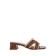 Pazzion Women's Marcella Suede Sandal Heels - Brown