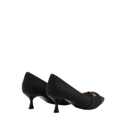 Pazzion Women's Quirielle Textured Pointed Toe Leather Heels - Black
